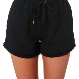 Rusty Heartbreaker Linen Tie Short Black