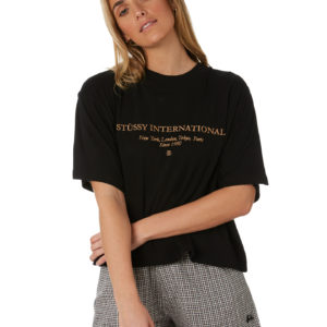 Stussy Holt Boxy Tee Black