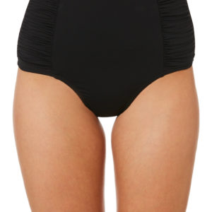 Sea Level Australia Plains Gathered Side High Waist Pant Black