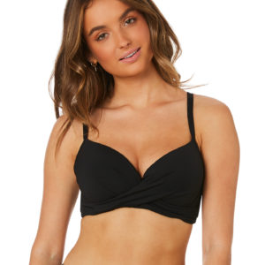 Sea Level Australia Plains Cross Front D-Dd Cup Underwire Bra Black