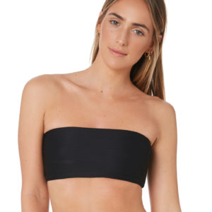 Seafolly Essentials Rib Bandeau Top Black