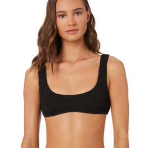 Swell Oceanside Crop Top Black
