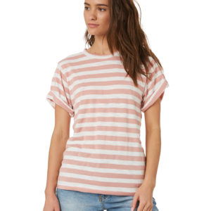 Swell Ginger Stripe Tee Blush White Stripe