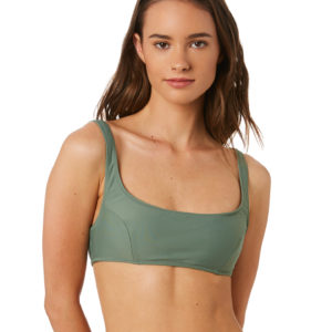 Volcom Simply Solid Scoop Top Dark Green