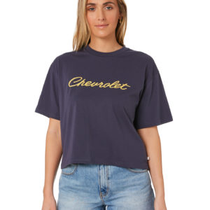 Brixton Longhand Ss Boxy Tee Deluxe Navy Deluxe Navy