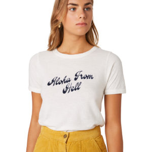 Thrills Aloha Retro Ringer Tee Dirty White