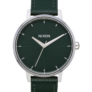 Nixon Kensington Leather Womens Watch Evergreen