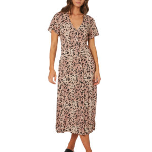 Swell Becca Button Through Dress Leopard