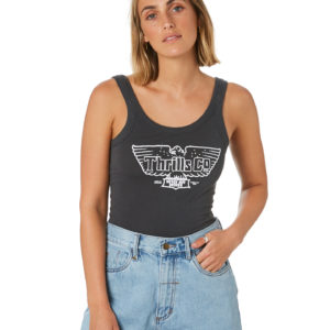 Thrills Eagle Badge Retro Tank Merch Black