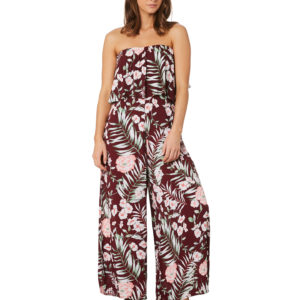 O'Neill Cosmos Jumpsuit Merlot Floral