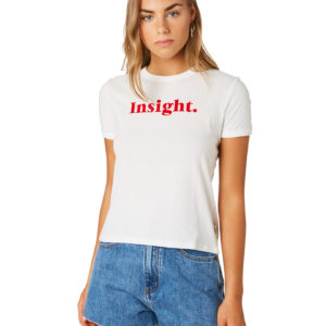 Insight Locals Only Logo Tee Off White