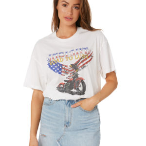 Insight Patriot Vintage Boyfriend Tee Off White
