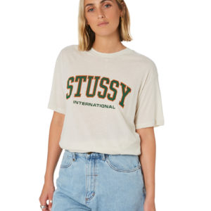 Stussy College Boyfriend Tee Off White