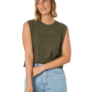 Thrills Dril Crop Muscle Olive Night Olive Night