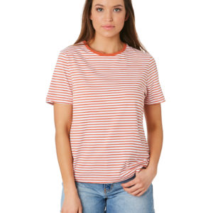 Swell Jesse Stripe Tee Orange White