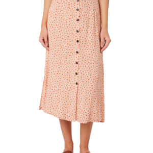 The Hidden Way Roxy Midi Skirt Peach Peach