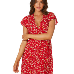 Rhythm Chloe Dress Red Floral