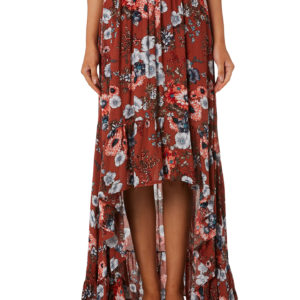 Rusty Summer Garden Maxi Skirt Redwood
