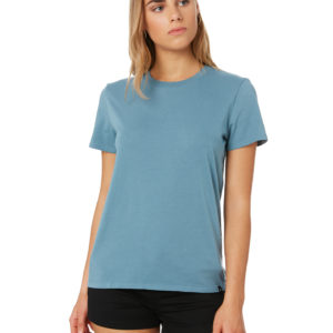 Volcom Womens Solid Organic Tee Sandy Indigo Sandy Indigo