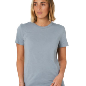 Volcom Womens Solid Organic Short Sleeve Tee Storm Storm