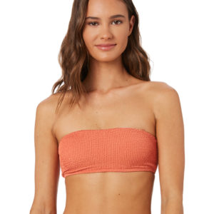 Swell Oceanside Bandeau Top Tuscan Orange