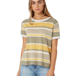 Rip Curl Playa Blanca Stripe Ringer Tee Vetiver Vetiver