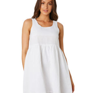 Swell Ebony Hemp Dress White