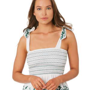 Tigerlily Villaya Linen Top White