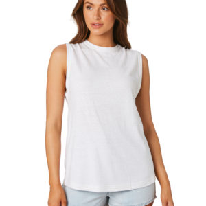 Zulu And Zephyr Signature Tank Top White