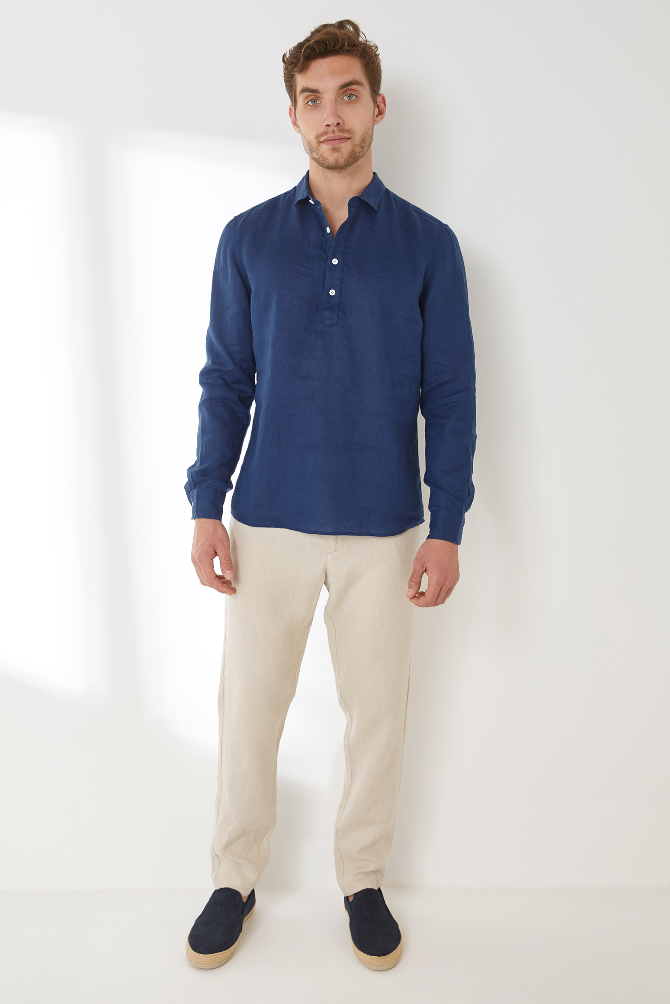 SABA SB Louis Popover Linen Shirt
