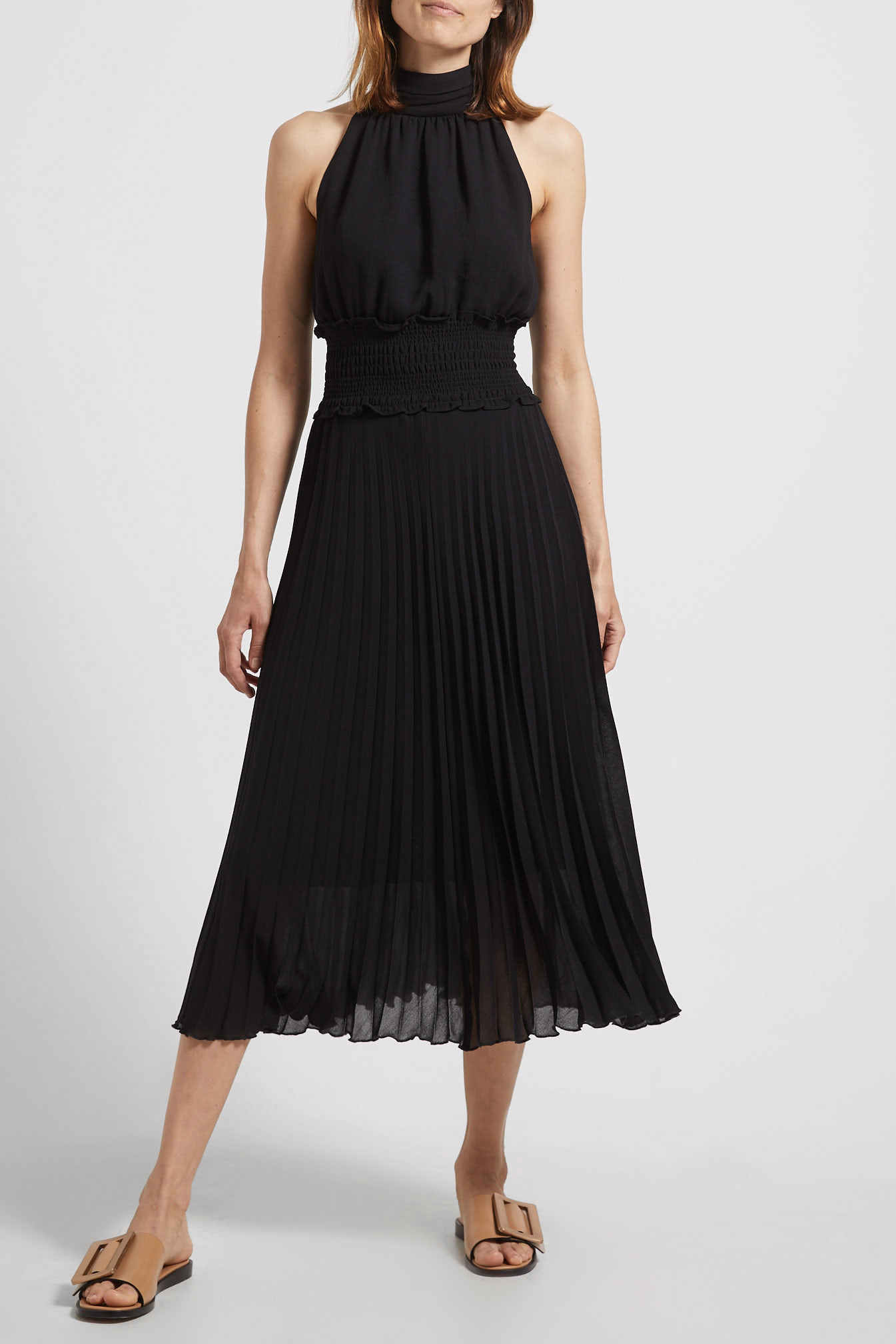 SABA Willa Pleated Midi Dress