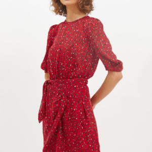 SABA Joy Silk Wrap Mini Dress