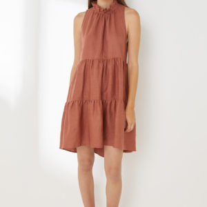 SABA SB Lila Linen Tiered Dress