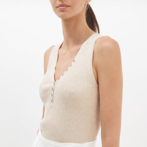 SABA Rina Metallic Knit Tank
