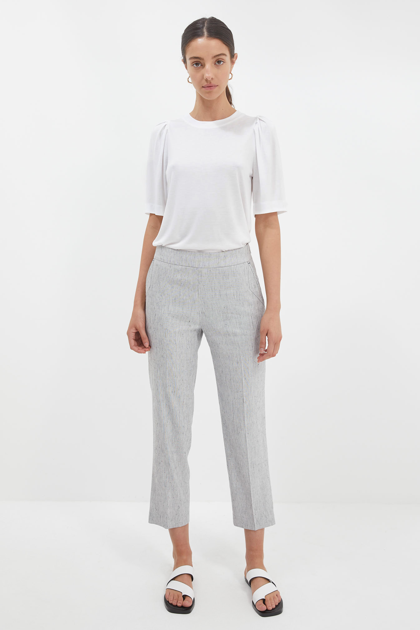 SABA Janie Linen Straight Pant