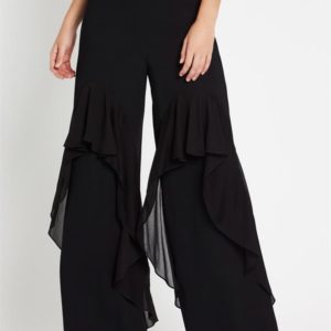 Sass & Bide Hey You High Waist Frill Pant Black