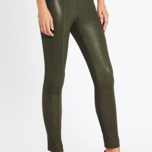 Sass & Bide Alphabet Street Fitted Leather Pant Olive