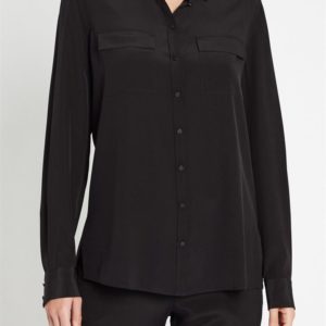 Sass & Bide You Are Free Top Fitted Silk Shirt Black