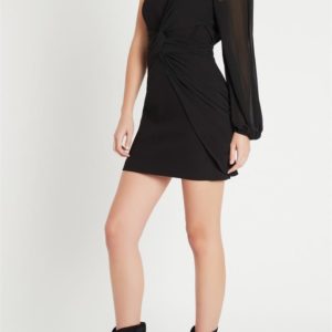 Sass & Bide The Best Love Asymmetric Bodice Mini Dress Black