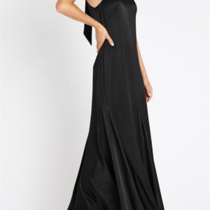 Sass & Bide Jessies Girl Racer Neck Maxi Dress Black