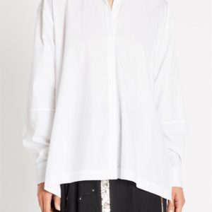 Sass & Bide Music To My Eyes Top Oversized Button Up Shirt White