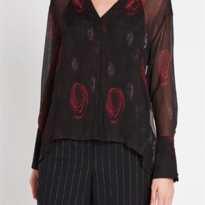 Sass & Bide Light As Air Top Floral Silk Soft Blouse Print