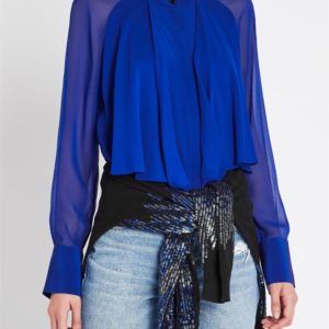 Sass & Bide Day Dreaming Silk Blouse Blue