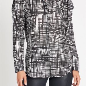 Sass & Bide Lucky Strike Top Button Up Shirt Print