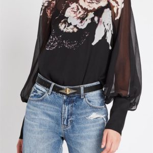 Sass & Bide Bloom Top Silk Blouse Print
