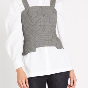 Sass & Bide Just Like Heaven Check Bodice Top Check