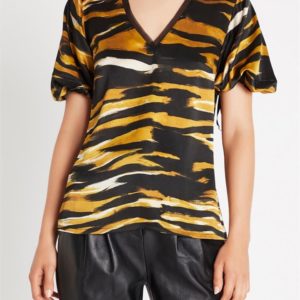 Sass & Bide The Wild One Printed Silk Top Print