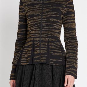 Sass & Bide The Last Empire Soft Tailored Knit Jacket Black Gold