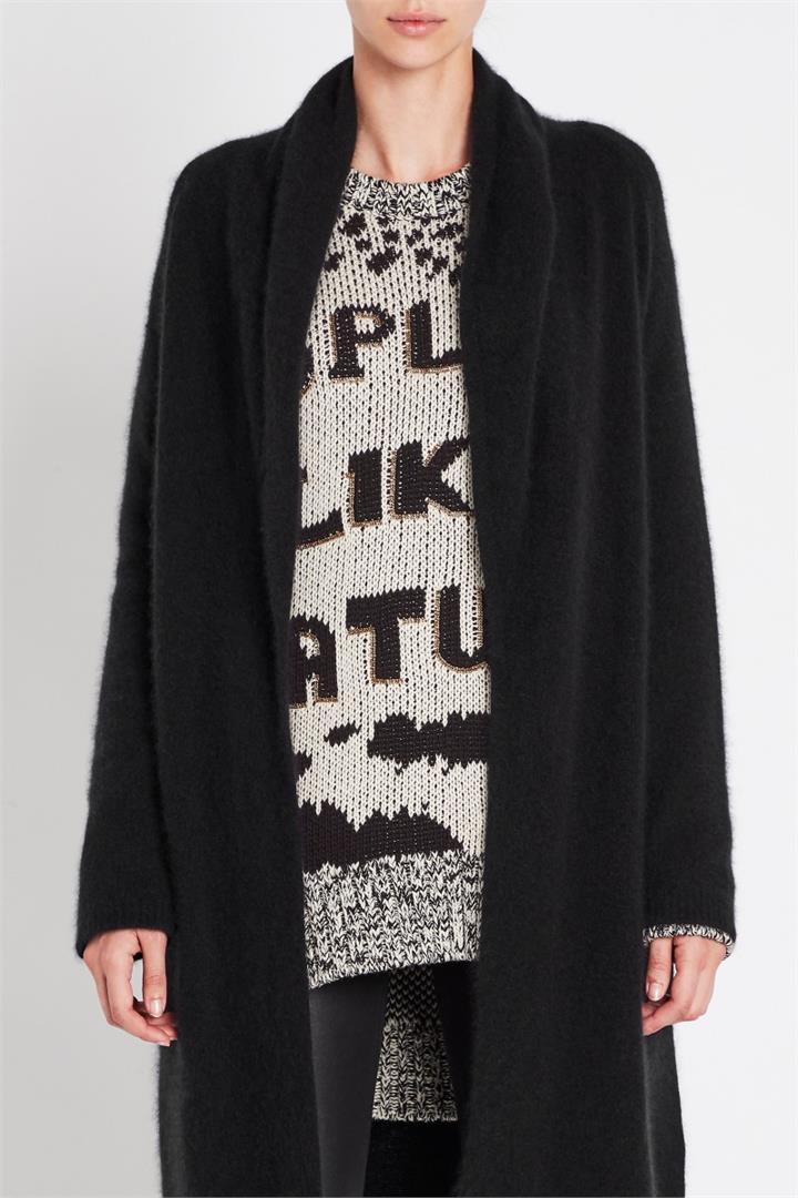 Sass & Bide Speak The Truth Knee Length Cardigan Black
