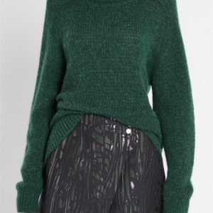 Sass & Bide The Outlier Knit Oversized Roll Neck Sweater Green